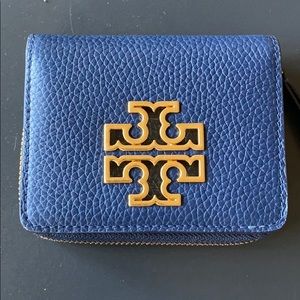 Tory Burch Bifold Navy Blue Wallet